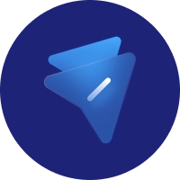 Paper plane icon representing a powerful semiconductor network